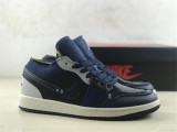 Authentic Air Jordan 1 Low Black/Blue