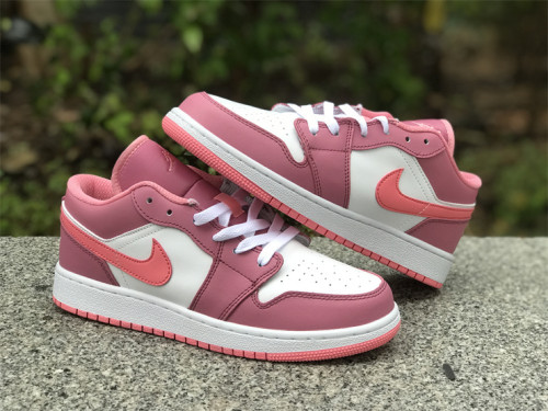 Authentic Air Jordan 1 Low White/Pink