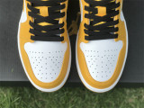 Authentic Air Jordan 1 Low OG White/Black/Yellow