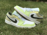 Authentic Air Jordan 1 Low Oil Green Sail