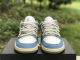 Authentic Air Jordan 1 Low Blue/White