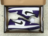 Authentic Air Jordan 1 Low Sport Royal  White/Purple