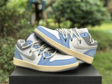Authentic Air Jordan 1 Low Blue/White