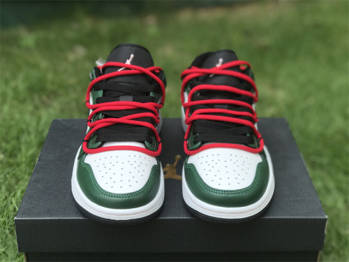 Authentic Air Jordan 1 Low White/Green