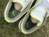 Authentic Air Jordan 1 Low Oil Green Sail