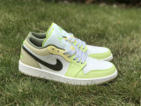 Authentic Air Jordan 1 Low Oil Green Sail