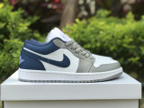 Authentic Air Jordan 1 Low Surface Grey/Blue