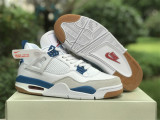 Authentic Nike SB x Air Jordan 4 White/Light Blue/Ashen