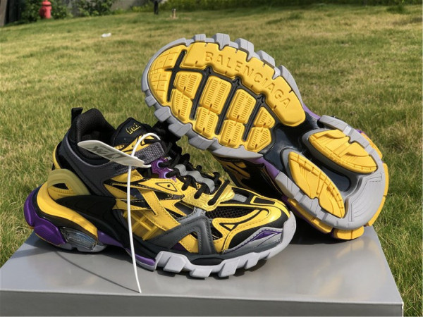Authentic Balenciaga Track Sneakers 4.0 Yellow/Black/Purple