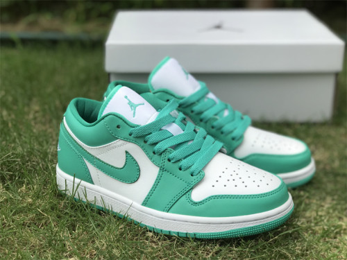 Authentic Air Jordan 1 Low White/Green