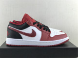 Authentic Air Jordan 1 Low Black/White/Red