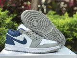 Authentic Air Jordan 1 Low Surface Grey/Blue