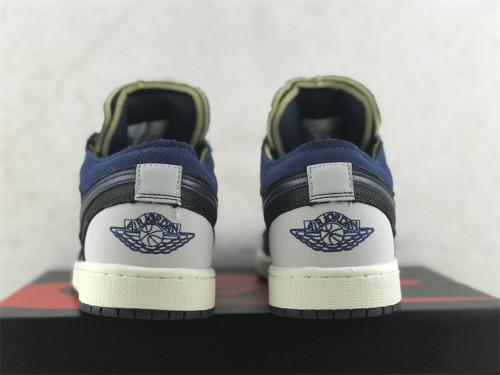Authentic Air Jordan 1 Low Black/Blue