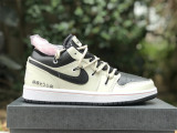 Authentic Air Jordan 1 Low Black/Blechead Coral-Grey FOG