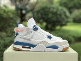 Authentic Nike SB x Air Jordan 4 White/Light Blue/Ashen