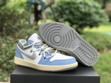 Authentic Air Jordan 1 Low Blue/White