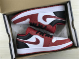 Authentic Air Jordan 1 Low Black/White/Red