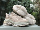 Authentic Balenciaga Triple-S Clear-Sole Monocolor /Brown-Black