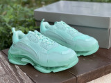 Authentic Balenciaga Triple-S Clear-Sole Monocolor /Green