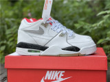 Authentic Nike Air Flight 89 White/Silver-White