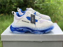 Authentic Balenciaga Triple S White/Blue