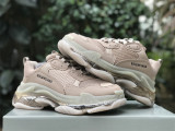 Authentic Balenciaga Triple-S Clear-Sole Monocolor /Brown-Black