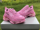 Authentic Balenciaga Triple s Clear Sole Wash Pink