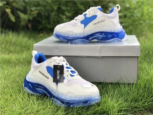 Authentic Balenciaga Triple S White/Blue