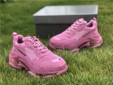 Authentic Balenciaga Triple s Clear Sole Wash Pink