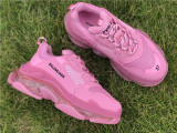 Authentic Balenciaga Triple s Clear Sole Wash Pink