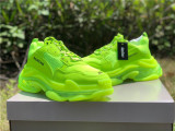 Authentic Balenciaga Triple s Clear Sole Fluo-Yellow