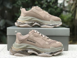 Authentic Balenciaga Triple-S Clear-Sole Monocolor /Brown-Black