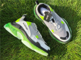 Authentic Balenciaga Triple s Clear Sole White/Grey/Green