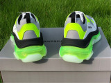 Authentic Balenciaga Triple s Clear Sole White/Grey/Green