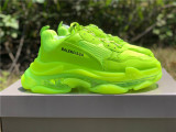 Authentic Balenciaga Triple s Clear Sole Fluo-Yellow