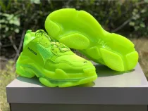 Authentic Balenciaga Triple s Clear Sole Fluo-Yellow