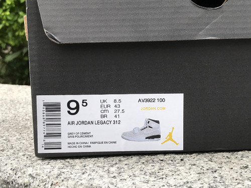 Authentic Air Jordan Legacy 312 Grey of Cement