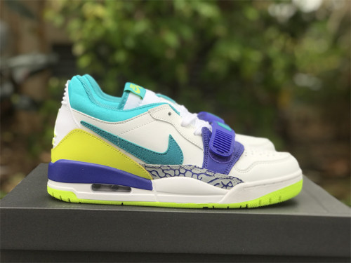 Authentic Air Jordan Legacy 312 Low White/Lake Green/Lemon Yellow