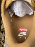 Authentic Su preme x Nike Air Force 1 SP Wheat