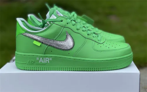 Authentic OFF-WHITE x Nike Air Force 1 Low “Light Green Spark”