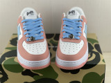 Authentic Bape x Nike Air Force 1 Low Pink/Blue