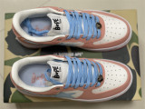 Authentic Bape x Nike Air Force 1 Low Pink/Blue