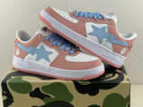 Authentic Bape x Nike Air Force 1 Low Pink/Blue
