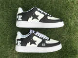 Authentic A Bathing Ape x Nike Air Force 1 Low Black/White