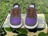 Authentic A Bathing Ape x Nike Air Force 1 Low Grey/Pink/Purple