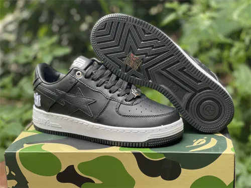 Authentic A Bathing Ape x Nike Air Force 1 Low Black/White