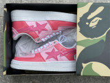 Authentic A Bathing Ape x Nike Air Force 1 Low White/Pink