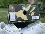 Authentic A Bathing Ape x Nike Air Force 1 Low Wheat/White