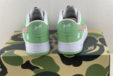 Authentic A Bathing Ape x Nike Air Force 1 Low White/Green/Pink