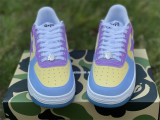 Authentic A Bathing Ape x Nike Air Force 1 Low White/Pink/Green
